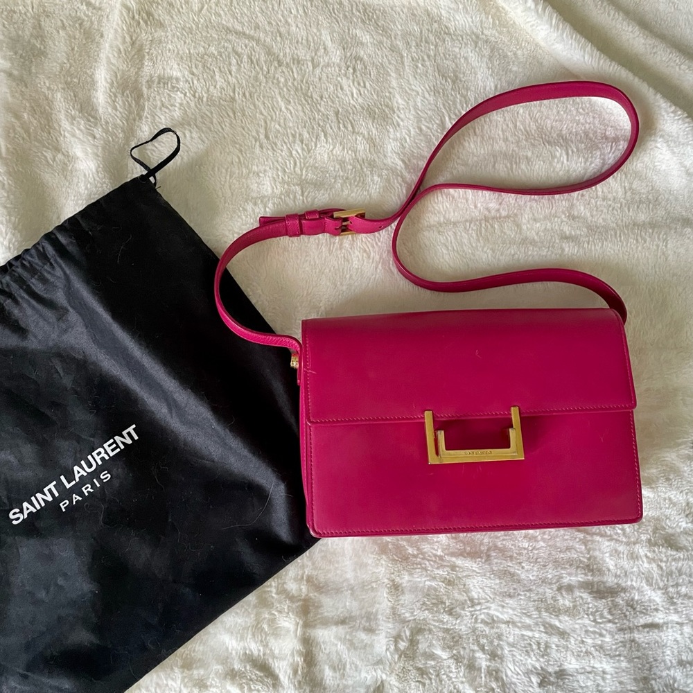 Vintage Saint Laurent Lulu Leather Crossbody Bag